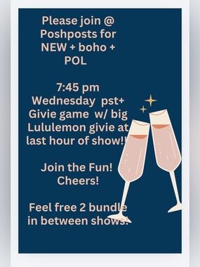 Live Notice!l Like this listing2be notified of lives!join the fun! All NWT!